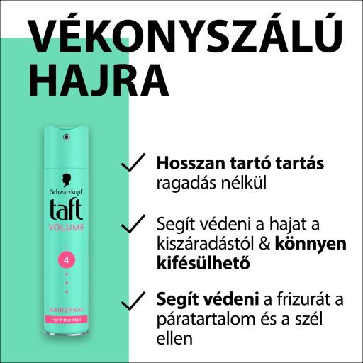 Taft Volume hajlakk vékonyszálú hajra 250 ml