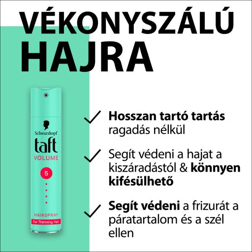 Taft Volume hajlakk vékonyszálú hajra 250 ml