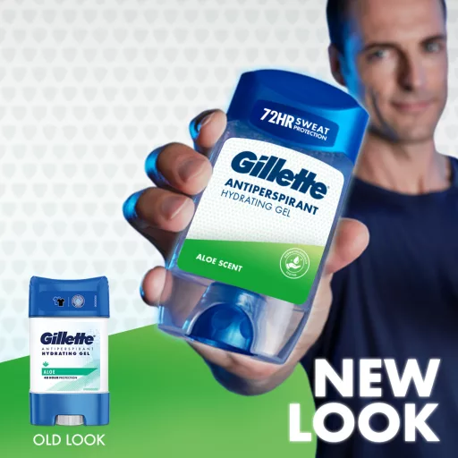 Gillette Aloe Scent Izzadásgátló Hidratáló Gél Férfiaknak, 70 ml