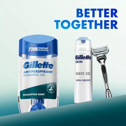 Gillette Eucalyptus Scent Izzadásgátló Hidratáló Gél Férfiaknak, 70 ml