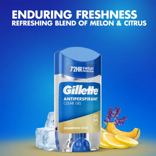 Gillette Champion Gold Izzadásgátló Gél Férfiaknak, 70 ml