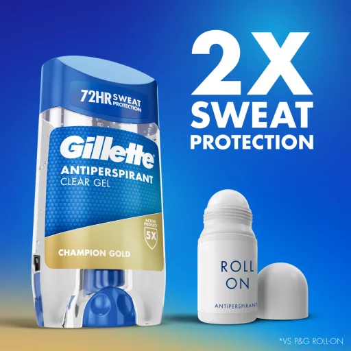 Gillette Champion Gold Izzadásgátló Gél Férfiaknak, 70 ml