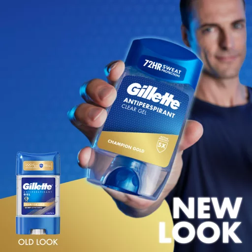 Gillette Champion Gold Izzadásgátló Gél Férfiaknak, 70 ml