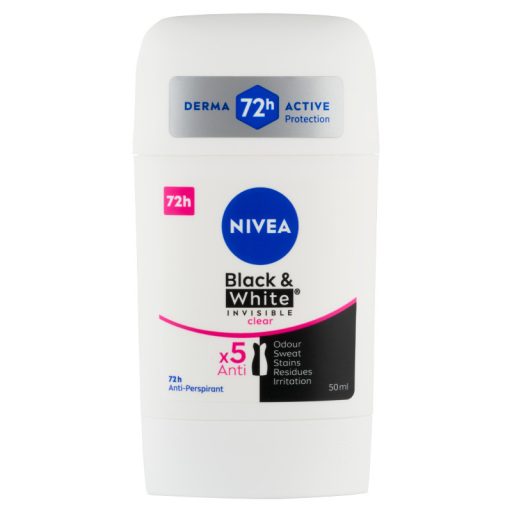 NIVEA Black & White Invisible Clear izzadásgátló 50 ml