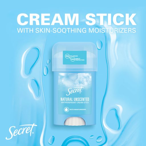 Secret Natural Illatmentes Női Izzadásgátló Krémstift, 40 ml