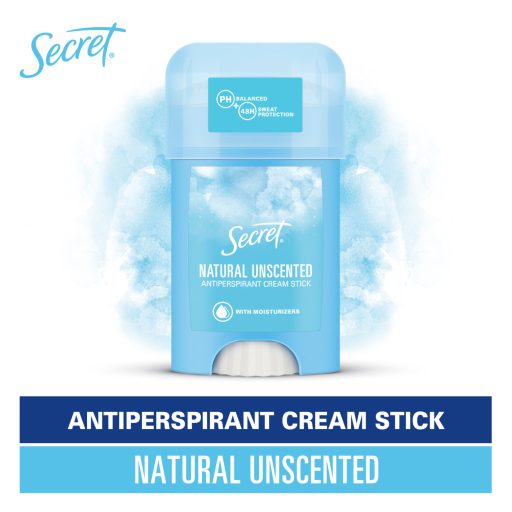 Secret Natural Illatmentes Női Izzadásgátló Krémstift, 40 ml