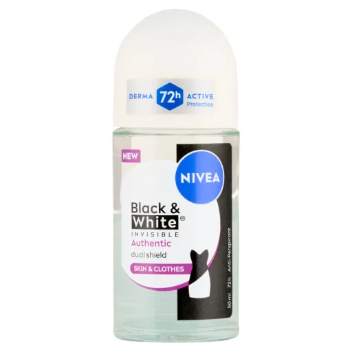 Nivea roll-on 50ml Black&White Invisible Authentic (női)
