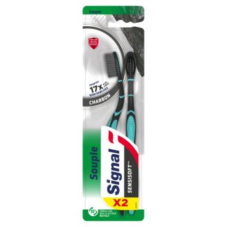   Signal Sensisoft Charcoal puha fogkefe széntartalmú sörtékkel duopack