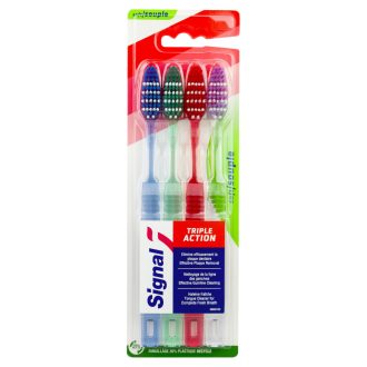   Signal Triple Action puha fogkefe 3 féle tisztító hatással 4 db