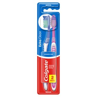 Colgate Extra Clean közepes fogkefe 2 db