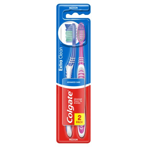 Colgate Extra Clean közepes fogkefe 2 db