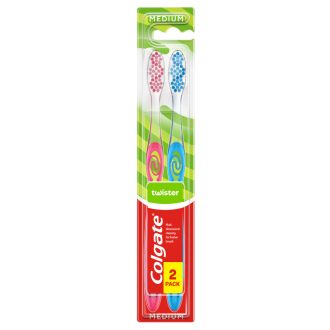 Colgate Twister közepes fogkefe 2 db