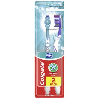 Colgate Max White közepes fogkefe 2 db