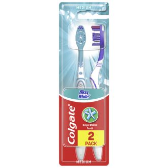 Colgate Max White közepes fogkefe 2 db