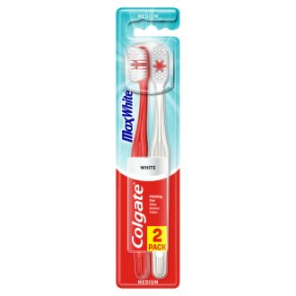 Colgate Max White közepes fogkefe 2 db