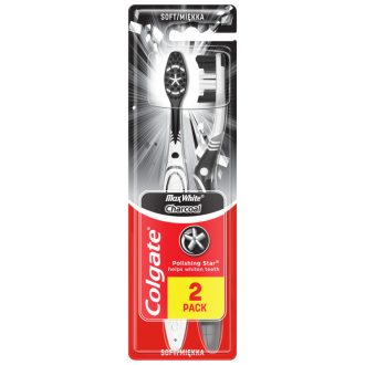 Colgate Max White Charcoal lágy fogkefe 2 db