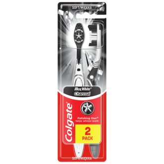 Colgate Max White Charcoal lágy fogkefe 2 db