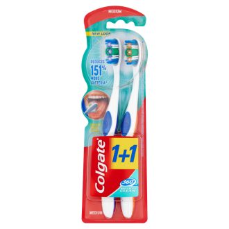 Colgate fogkefe 360° Whole Mouth Clean Medium 1+1