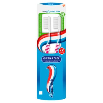 Aquafresh Clean & Flex Medium fogkefe 2 db