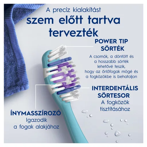 Oral-B PRO-3DWHITE Manuális Fogkefe, Fogfehérítés, Tisztítás, Polírozás, Közepesen,2