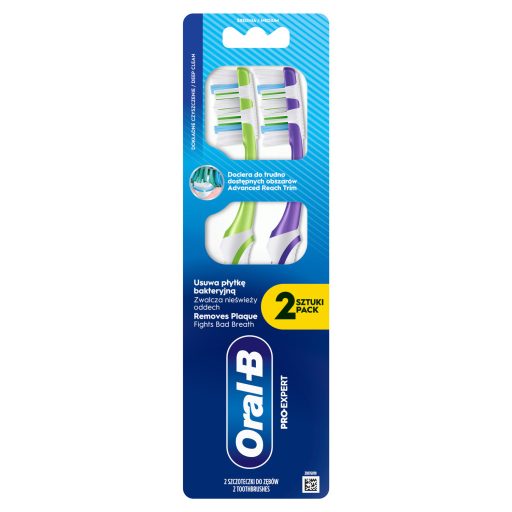 ORAL-B PRO-CLEAN Fogkefe – Eltávolítja A Lepedéket És Küzd – Medium Sörték, 2