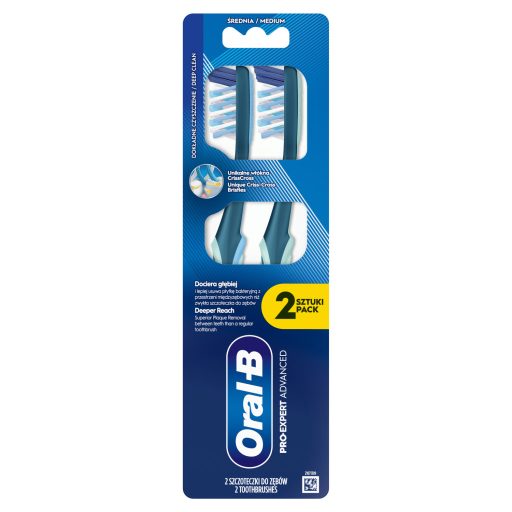 ORAL-B PRO-CLEAN ADVANCED Manuális Fogkefe – Mélytisztítás – Medium, 2