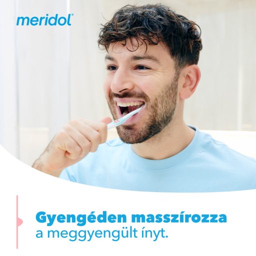 meridol Gum Protection + Sensitive lágy fogkefe érzékeny fogínyre 1 db