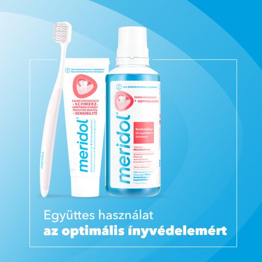 meridol Gum Protection + Sensitive lágy fogkefe érzékeny fogínyre 1 db