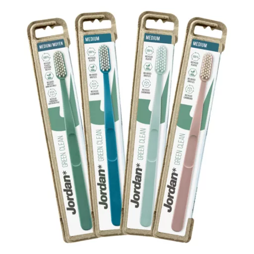 Jordan fogkefe Green Clean medium - Rózsaszín