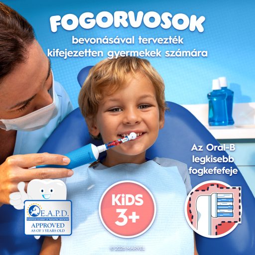 Oral-B D103 gyerek elek. fogkefe Vitality PRO Spiderman + útitok