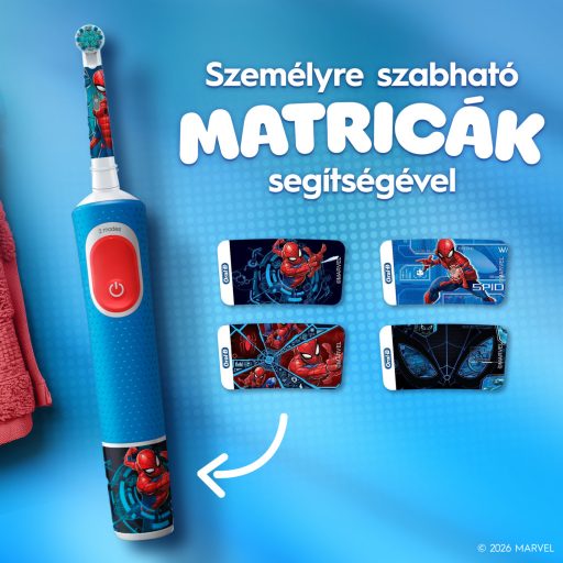 Oral-B D103 gyerek elek. fogkefe Vitality PRO Spiderman + útitok