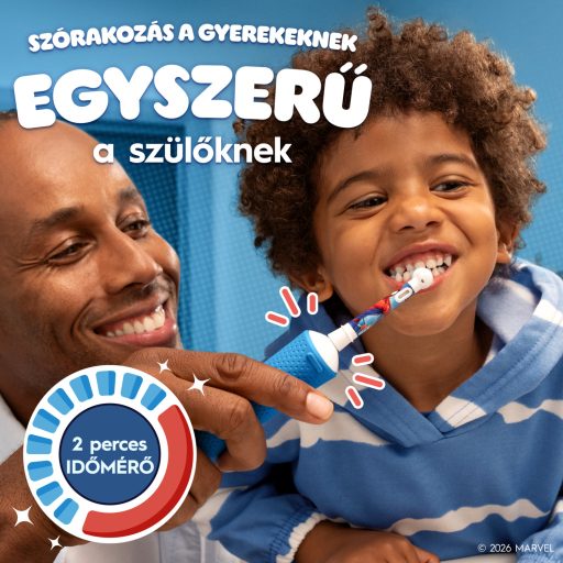 Oral-B D103 gyerek elek. fogkefe Vitality PRO Spiderman + útitok