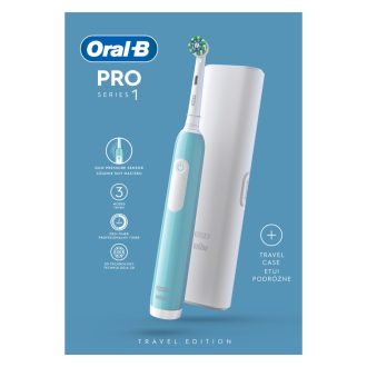 Oral-B PRO1 elek. fogkefe Caribeean Blue X-Clean + útitok