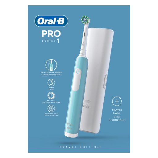 Oral-B PRO1 elek. fogkefe Caribeean Blue X-Clean + útitok