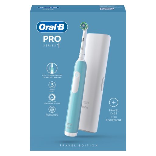 Oral-B PRO1 elek. fogkefe Caribeean Blue X-Clean + útitok