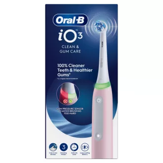 Oral-B iO 3 Elektromos Fogkefe, Rózsaszín