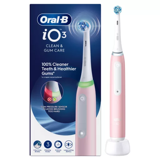 Oral-B iO 3 Elektromos Fogkefe, Rózsaszín