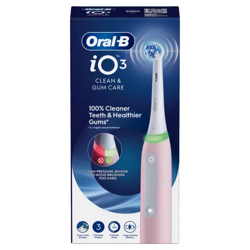 Oral-B iO 3 Elektromos Fogkefe, Rózsaszín