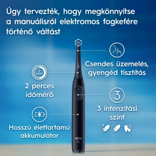 Oral-B iO 2 Elektromos Fogkefe, Éjfekete
