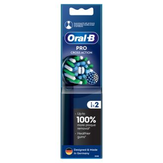   Oral-B EB50BK-2 elek. fogkefe pótfej 2db Cross Action Black X-sörte
