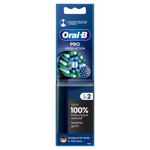 Oral-B EB50BK-2 elek. fogkefe pótfej 2db Cross Action Black X-sörte
