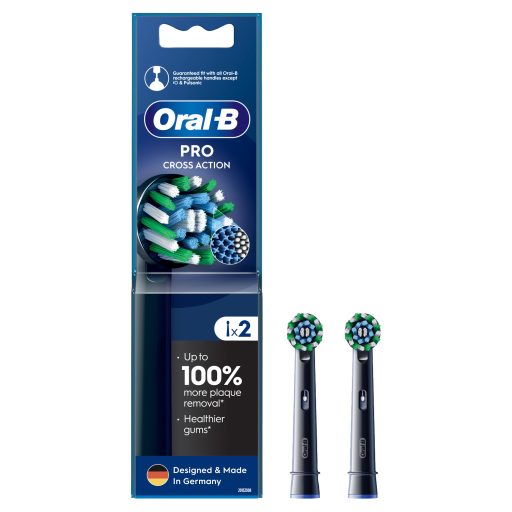 Oral-B EB50BK-2 elek. fogkefe pótfej 2db Cross Action Black X-sörte