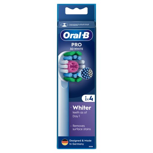 Oral-B EB18-4 elek. fogkefe pótfej 4db 3D White pótfej X-sörte