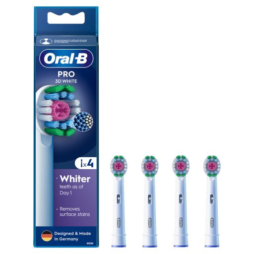 Oral-B EB18-4 elek. fogkefe pótfej 4db 3D White pótfej X-sörte