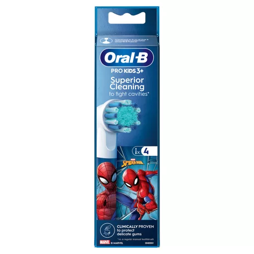 Oral-B Pro Kids Fogkefefej Pókember Figurákkal, 4 db