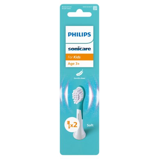Philips Sonicare elek. fogkefe fej 2db for Kids Compact HX6032/90 gyerekeknek 3 éves kortól fehér