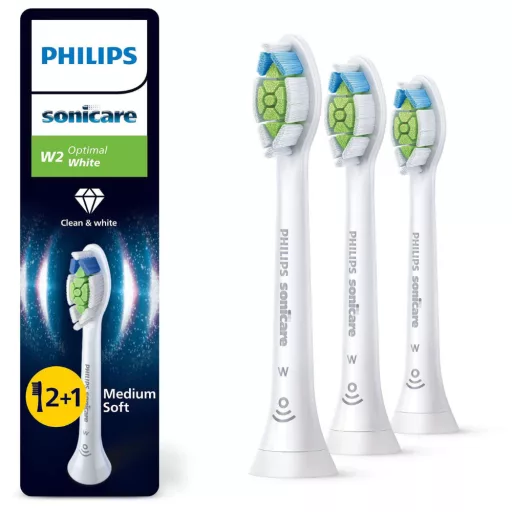 Philips Sonicare elek. fogkefe fej 2+1db W Optimal White HX6063/87 standard fehér