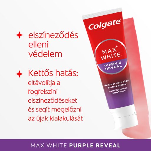 Colgate Max White Purple Reveal fogfehérítő fogkrém 75 ml
