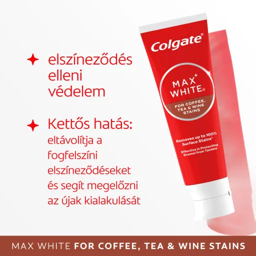 Colgate Max White For Coffee, Tea & Wine Fogfehérítő Fogkrém 75ml