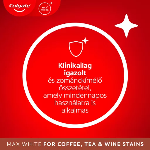 Colgate Max White For Coffee, Tea & Wine Fogfehérítő Fogkrém 75ml